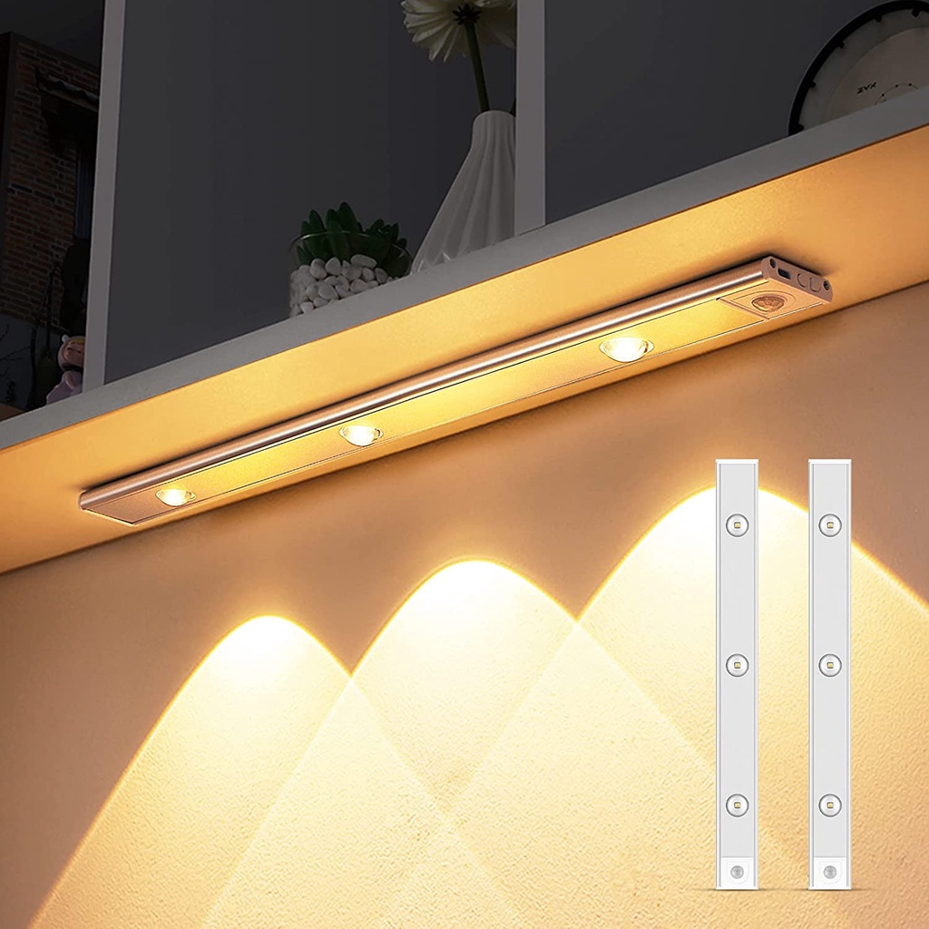 【HOT】ไฟเซ็นเซอร์ led ไร้สาย,เซ็นเซอร์ LED, ไฟหรี่แสง, โคมไฟโต๊ะ LED, โคมไฟโชว์ตู้รุ่น, สามารถปรับสี USB ไร้สาย 3 สี