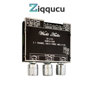 Ziqqucu ZK-LT23 บอร์ดขยายเสียงบลูทูธ 2.1 พร้อมซับวูฟเฟอร์ 50W×2+100W DC9V-24V TWS DIY