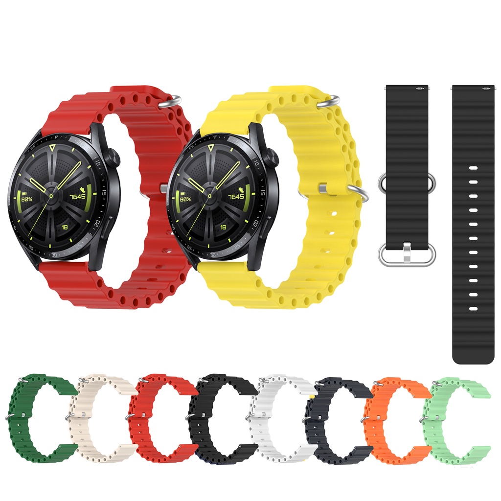 สายนาฬิกาข้อมือซิลิโคน 20 มม. 22 มม. สําหรับ Huawei Watch GT2 Pro GT3 GT 2 3 2e 42 มม. 43 มม. 46 มม.