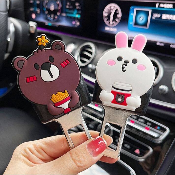 🌈New หัวเสียบเข็มขัดนิรภัย ที่สวมหัวเบลท์ ลายการ์ตูน น่ารักๆ (แพ็ค 2ชิ้น)✨พร้อมส่งจากไทย✨