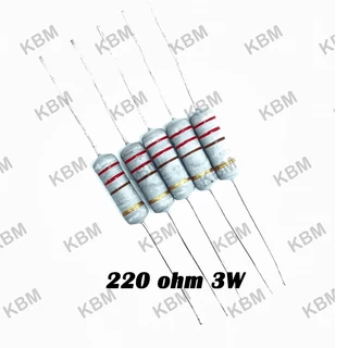 Resistor ตัวต้านทาน 220 ohm 0.25W 0.5W 1W 2W 3W 5W 10W
