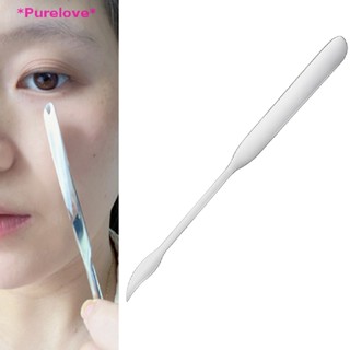 Purelove&gt; 1PC Dual Heads Stainless Steel Cosmetic Makeup Mixing Spatula Tool for Palette new