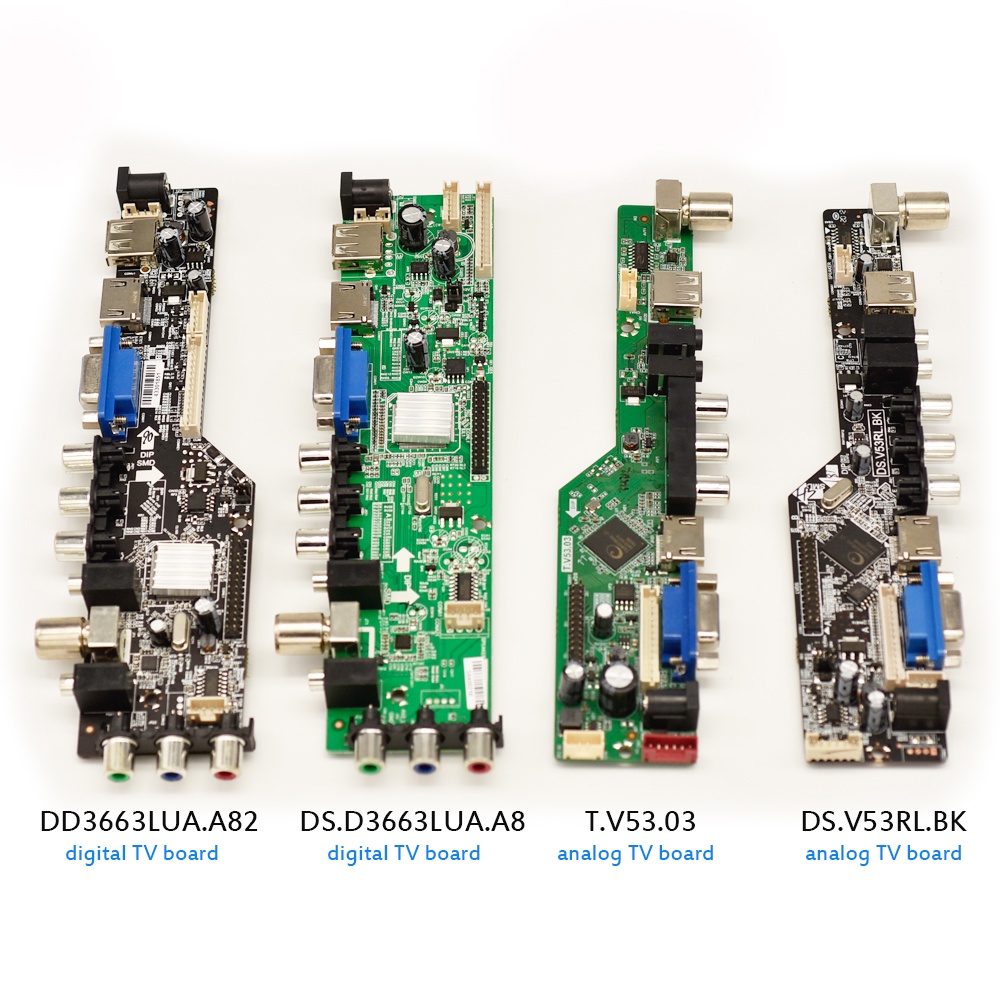 Universal LCD TV Controller Driver Board v53 D3663lua  analog/digital TV motherboard 8.9-42" lvds 19