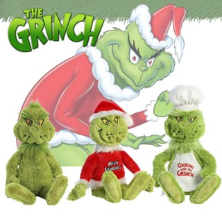 40cm New The Grinch Christmas Chefs Dress Up Plush Toys Stuffed Doll Christmas Kids Gift