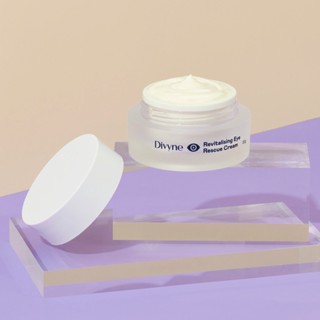 Divyne (ดิไวน์) บอกลาตาบวมช้ำและรอยคล้ำใต้ตา เพื่อผิวที่แลดูอ่อนเยาว์ 20 g. DIVYNE Revitalising Eye Rescue Cream 20g