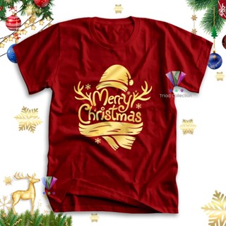 เสื้อยืด พิมพ์ลาย Merry Christmas | Merry Christmas กวางเขากวาง A2962 | เสื้อยืด สําหรับผู้ใหญ่ และผู้ชาย และผู้หญิง | เ