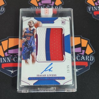 2021 National Treasures Basketball Isaiah Livers RPA Auto Pink 12/25 Jersey Number