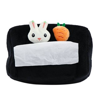 Car Cartoon Hanging Tissue Box Creative Cute Tissue Box Cover Chair Back Sun Visor Armrest Box Tissue Pulling AHoK