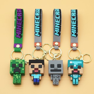 ใหม่ พวงกุญแจ PVC ลาย Minecraft My World 3D สําหรับแขวนกระเป๋า