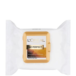 พร้อมส่ง ของแท้ LOreal Paris Age Perfect Cleansing Wipes for Mature Skin (25 Wipes)