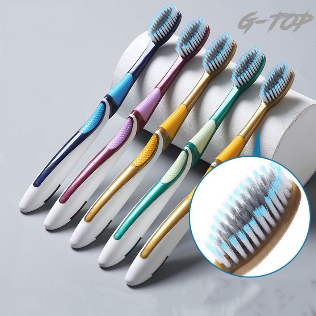 แปรงสีฟันขนนุ่ม แปรงสีฟันผู้ใหญ่ (คละสี) ทำความสะอาดลึกนุ่มนวล บริเวณร่องเหงือกและซอกฟัน G2044