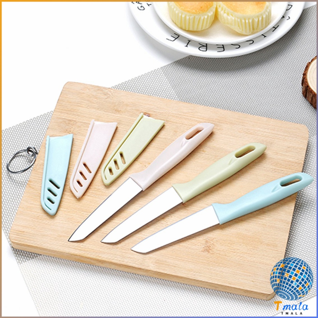 Tmala มีด มีดปอกผลไม้ มีดเล็ก มีสแตนเลส มีดหั่น มีดทำครัว มีดพกพา มีดหลากสี Fruit Knife - รูปที่ 3