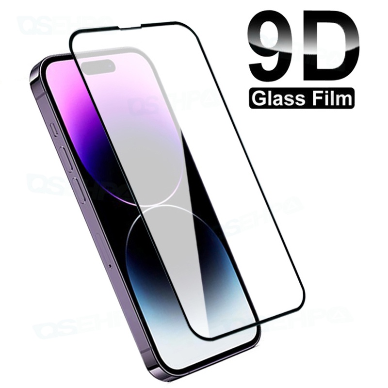 9D Anti-Burst กระจกนิรภัยสำหรับ iPhone 11 12 13 14 15 16 Pro Max X XR XS Max 7 8 Plus SE 2020 ป้องกันหน้าจอป้องกันฟิล์ม