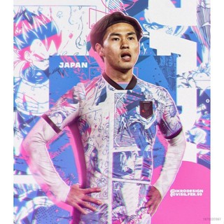 เสื้อกีฬาแขนสั้น ลายทีมชาติฟุตบอล NP2 Japan Jersey พลัสไซซ์ PN2