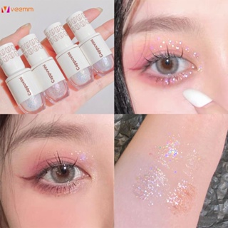 Cappulitini Starry Little Bear โบว์ลิ่ง Liquid Eyeshadow High-Gloss Sequins Glitter Pearlescent Silkworm นักเรียน Mermaid Pearl Tears Veemm