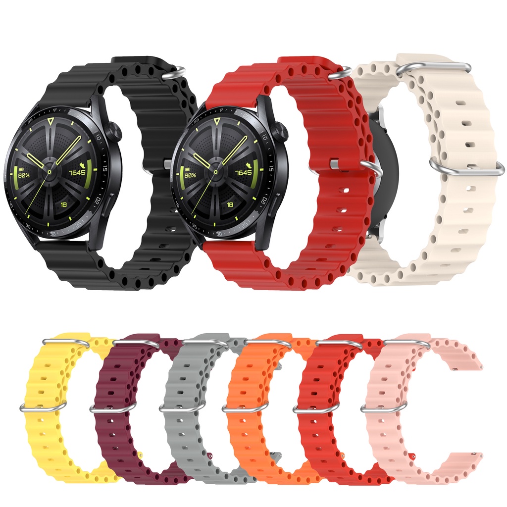 สายนาฬิกาข้อมือซิลิโคน อุปกรณ์เสริม สําหรับ Huawei Watch Buds GT 2 42 มม GT2 GT3 42 มม GT3 Pro 43 มม GT3 SE