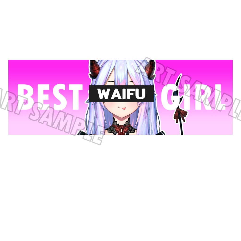 Anime Sticker Vtuber 2 ชิ้น BEST GIRL Anime Sticker Vtuber สติ๊กเกอร์ติดรถยนต์ Anime Sticker for Car