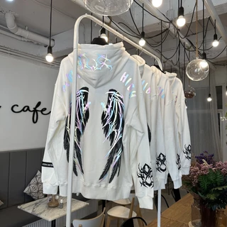 XOM503 เสื้อฮู้ด เสื้อฮู้ดดี้ ด้านหลังปีกนกสะท้อนแสง