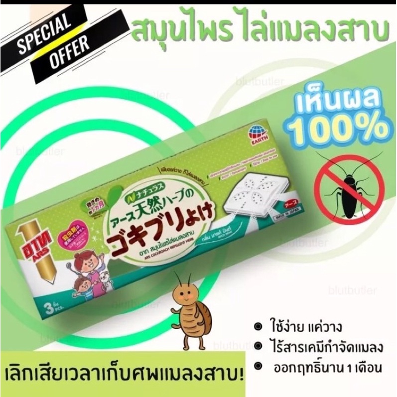 อาท สมุนไพรไล่ Ars และป้องกันแมลงสาบ ธรรมชาติ100% แมลงสาบ กลิ่นเปปเปอร์มินท์