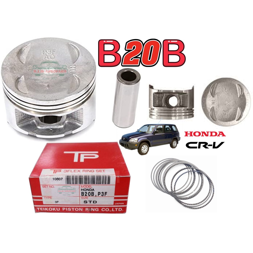 ลูกสูบ พร้อมสลัก + แหวนลูกสูบ HONDA CRV GEN 1  1996-2001  B20B / B20Z  DOHC 16V 2000CC