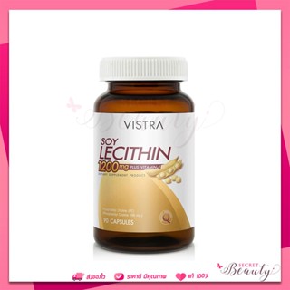 Exp 12/24  Vistra Soy Lecithin 1200 mg 90 เม็ด วิสทร้า เลซิติน ผสม วิตามินอี เลซิตินจากถั่วเหลือง