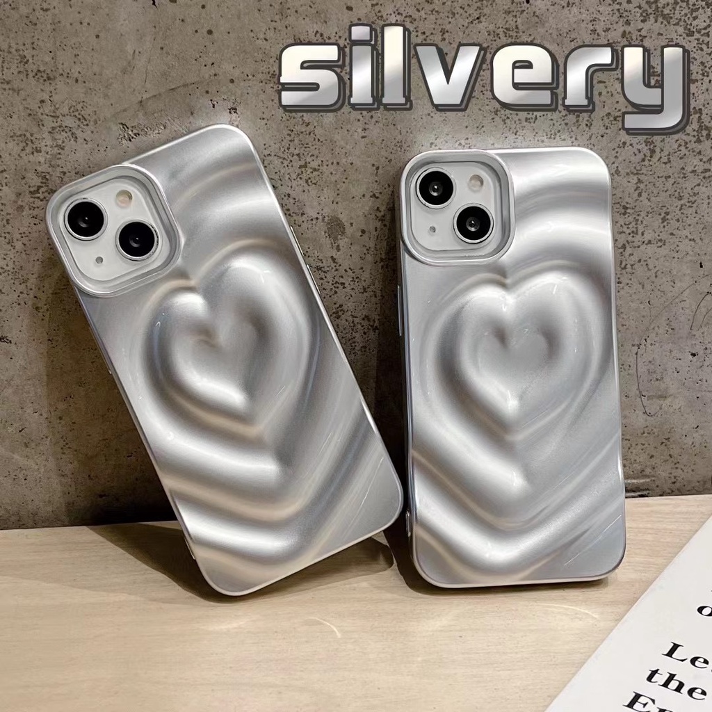 แฟชั่น 3D Love Heart เคสโทรศัพท์สําหรับ iPhone 16 14 15 13 12 Mini 17 Pro Max Air XR X XS 11 Pro Max 7 8 Plus Soft Jelly TPU Cover