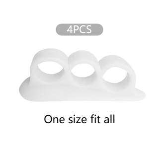 2pairs/pack Silicone Effective Pain Relief Foot Care Bunion Temporary For Overlapping 3 Loop Divider Toe Separator