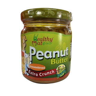 Healthy Mate Unsweetened Crunchy Peanut Butter 200g แยม สเปรดขนมปัง พีนัท หวานน้อย