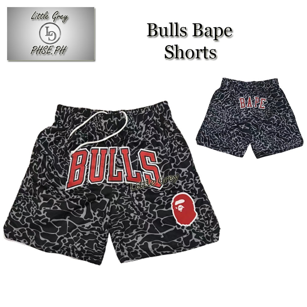 Bape X Mesh Shorts กางเกงขาสั ้ นลําลองทรงหลวมคุณภาพสูง