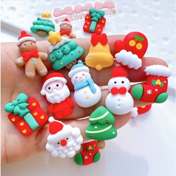 เรซิ่นตกแต่งคริสต์มาส ตกแต่งเคสมือถือ ตกแต่งDIY Christmas พร้อมส่ง