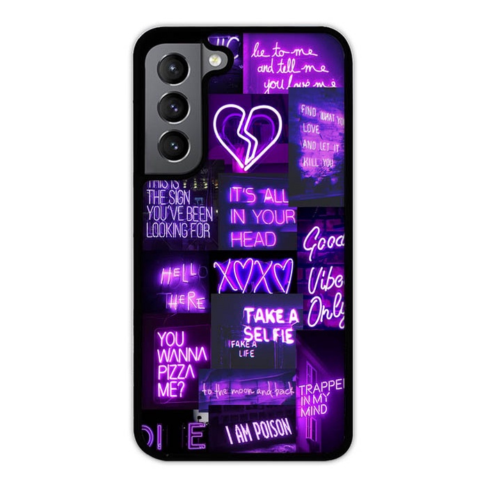 เคส Samsung Galaxy S22 S21 S20 Plus Ultra FE 5G Purple Aesthetic D29