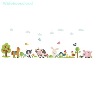 Widebeaucloud สัตว์น่ารัก ฟาร์ม สติกเกอร์ติดผนัง ตกแต่งบ้าน ห้องเด็ก ห้องนอน รูปลอกผนัง Nice