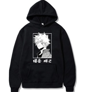 Jxlq เสื้อกันหนาว มีฮู้ด ลายการ์ตูนอนิเมะญี่ปุ่น My Hero Academia Bakugou Katsuki แฟชั่นฤดูใบไม้ร่วง และฤดูหนาว สําหรับผู้ชาย ของขวัญวันขอบคุณพระเจ้า YQ