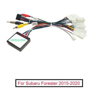 สายไฟรถยนต์ 16pin พร้อมกล่องแคนบัส สําหรับ Subaru Forester 15-20 Aftermarket Stereo Installation Wire Adapter