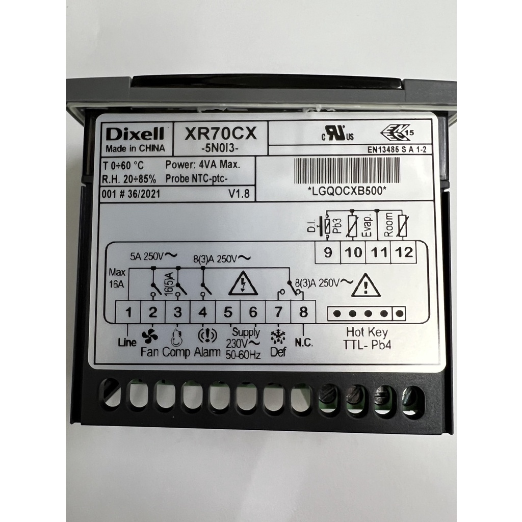 เทอร์โมดิจิตอลตู้แช่ Dixell XR70CX ใช้แทน XR06ได้ แท้ 100% เครื่องควบคุมอุณหภูมิ อะไหล่ตู้เย็น อะไห