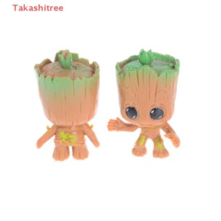 (Takashitree) ตุ๊กตาฟิกเกอร์ Guardians of the Baby Groot PVC ของเล่นสําหรับเด็ก 4 ชิ้น