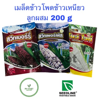 เมล็ดข้าวโพดข้าวเหนียวลูกผสม 200g ตราseedline