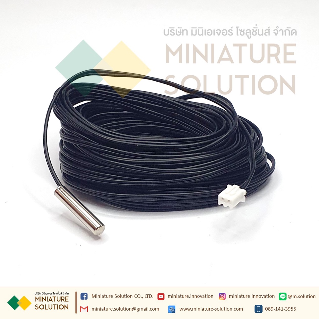 NTC Temperature Sensor Board MODBUS RTU เซ็นเซอร์การวัดอุณหภูมิ NTC 10K  (Sensor with NT18B07 5 เมตร