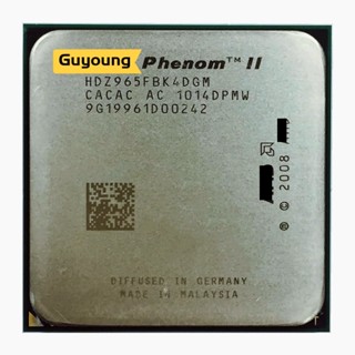 Phenom II X4 965 ซ็อกเก็ตโปรเซสเซอร์ CPU AM3 3.4 GHz HDZ965FBK4DGM