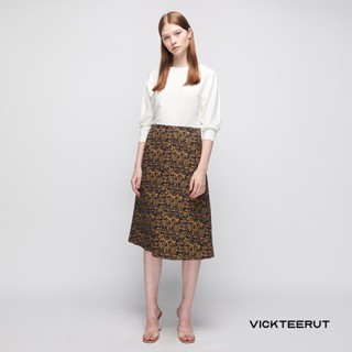 VICKTEERUT Re-Edition A-Line Midi Dress เดรส ทรงเอ ตัดต่อสี