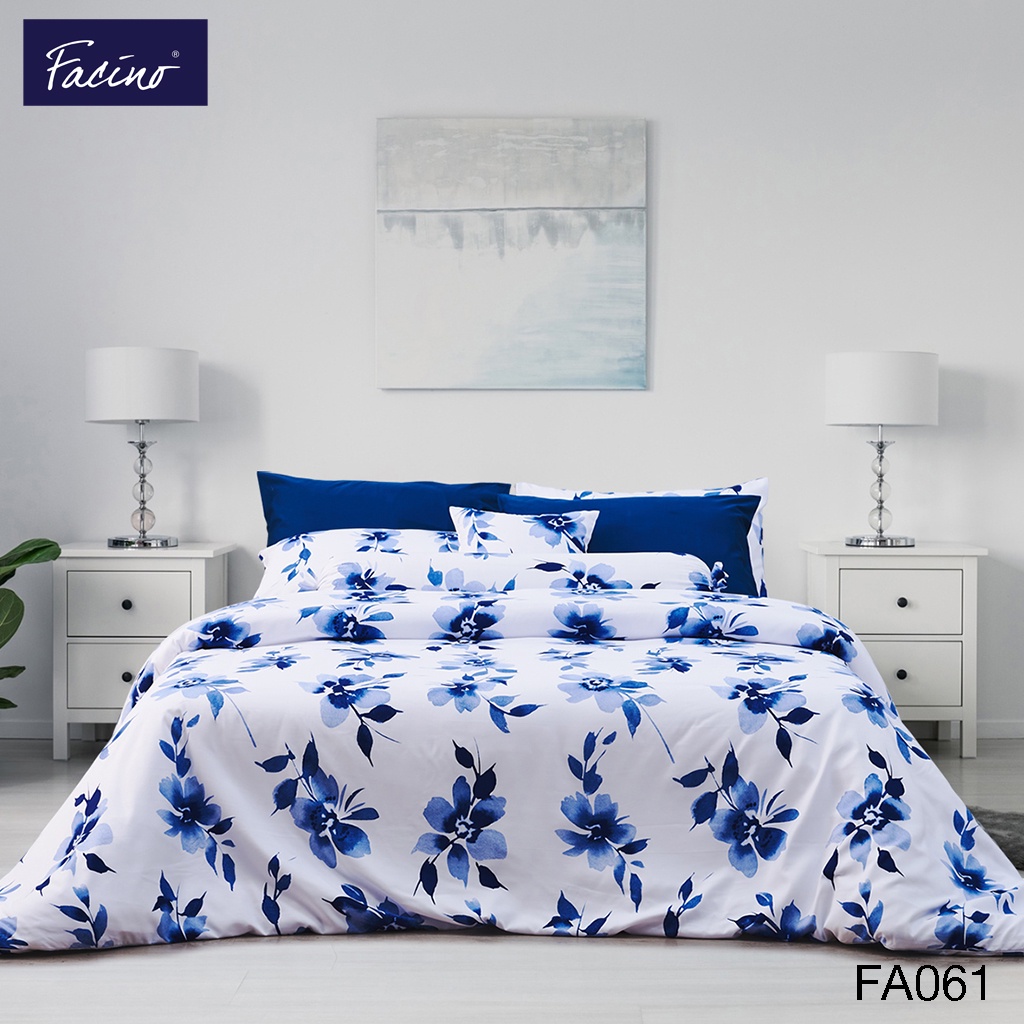 [New collection]Facino ชุดผ้าปูที่นอน 3.5 ฟุต 3 ชิ้น + ผ้านวมขนาด60"X80" MIX & MATCH (FAทอ330 เส้นด้ายนุ่มมาก)