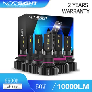 NovSight N31 9006 HB4 ไฟหน้ารถยนต์ LED หลอดไฟขนาดเล็ก 360° CSP คลิป 50W 10000LM 6500K