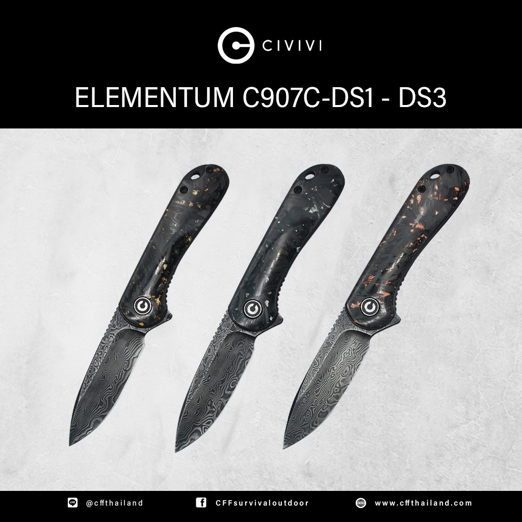 มีดพับ CIVIVI C907C-DS1 - C907C-DS3 Elementum