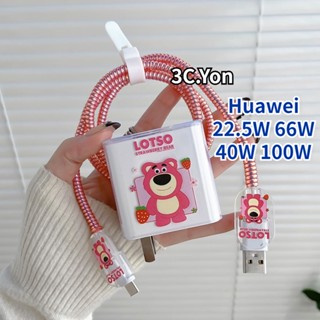 เคสใส TPU นิ่ม ป้องกันสายชาร์จ 22.5W 66W 40W 100W USB TYPE C 5 ชิ้น ต่อชุด สําหรับ Huawei Nova Honor 70