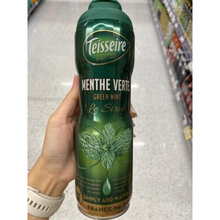 Green Mint Syrup ( Brand Teisseire ) 600 Ml. น้ำหวานเข้มข้น กลิ่น มินท์ ตรา เตสแซร์