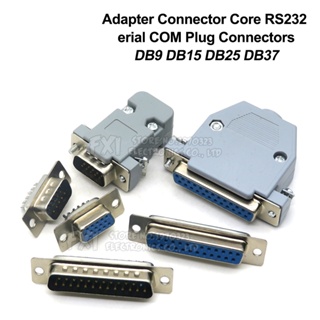 อะแดปเตอร์เชื่อมต่อ DB9 Core RS232 Serial COM ปลั๊กเชื่อมต่อรู พิน DB15 ตัวเมีย พอร์ตตัวผู้ ซ็อกเก็ต D Sub DP9 พลาสติก 5 ชิ้น