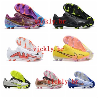 รองเท้าฟุตบอลผู้ชาย Mercurial Vapor XV FG รองเท้าสตั๊ด รองเท้าฟุตบอล สีดํา สีขาว สีเหลือง 012