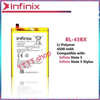 แบตเตอรี่ Infinix Note 5 / Note 5 Stylus BL-43BX 4500mAh ประกัน 3 เดือน