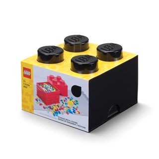 LEGO Storage Brick 4 Black กล่องเลโก้ กล่องอเนกประสงค์ สีดำ 25x25x18 cm