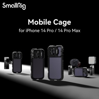 SmallRig Mobile Phone Video Cage Handle Kit for iPhone 14 Pro / 14 Pro Max compatible with M-mount 17mm threaded lenses 4077